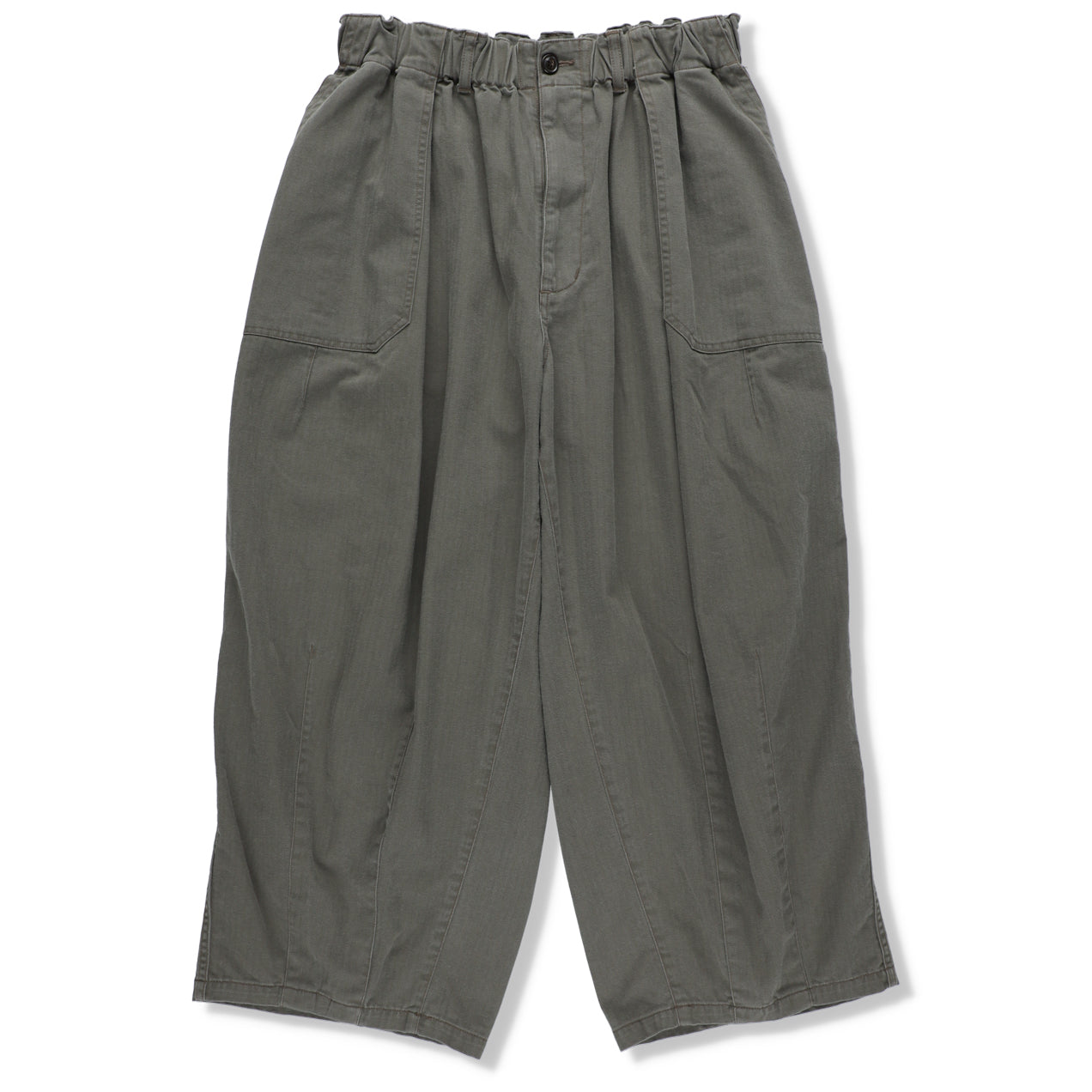 HERRINGBONE BALLOON BAKER PANTS 1