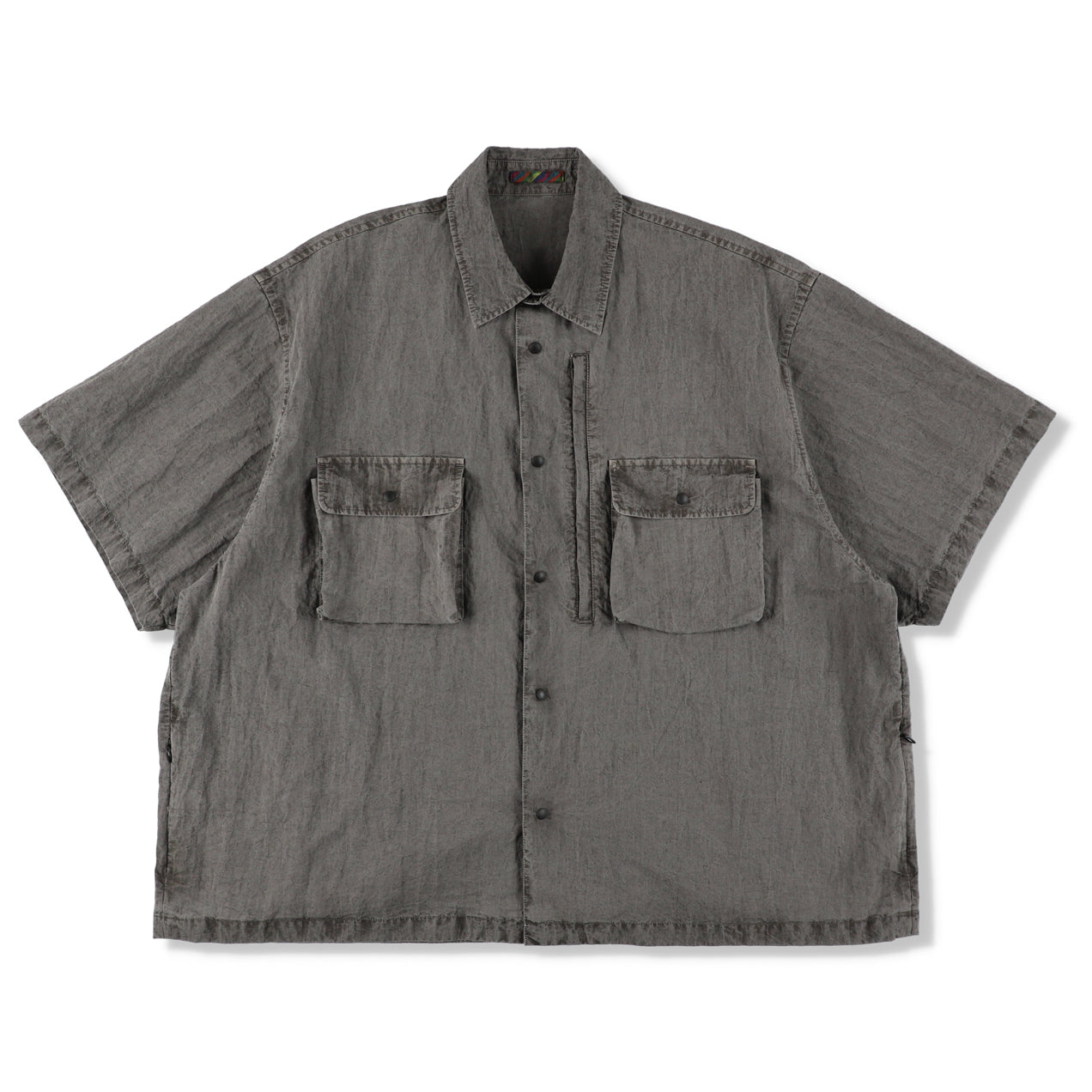 Pigment-Dyed Short-Sleeve Shirt | is-ness online shop | イズネス