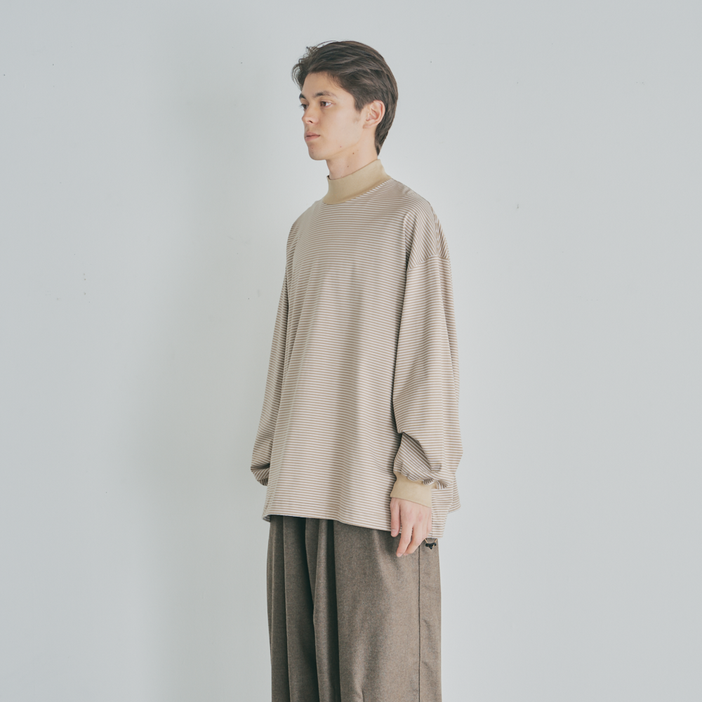 BALLOON MOCK LONG SLEEVE T SHIRT 14