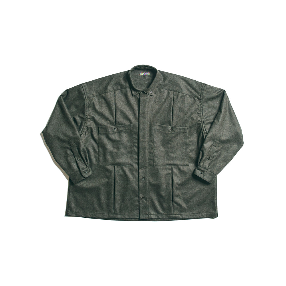 WOOL BOX PLEATED SHIRT 3