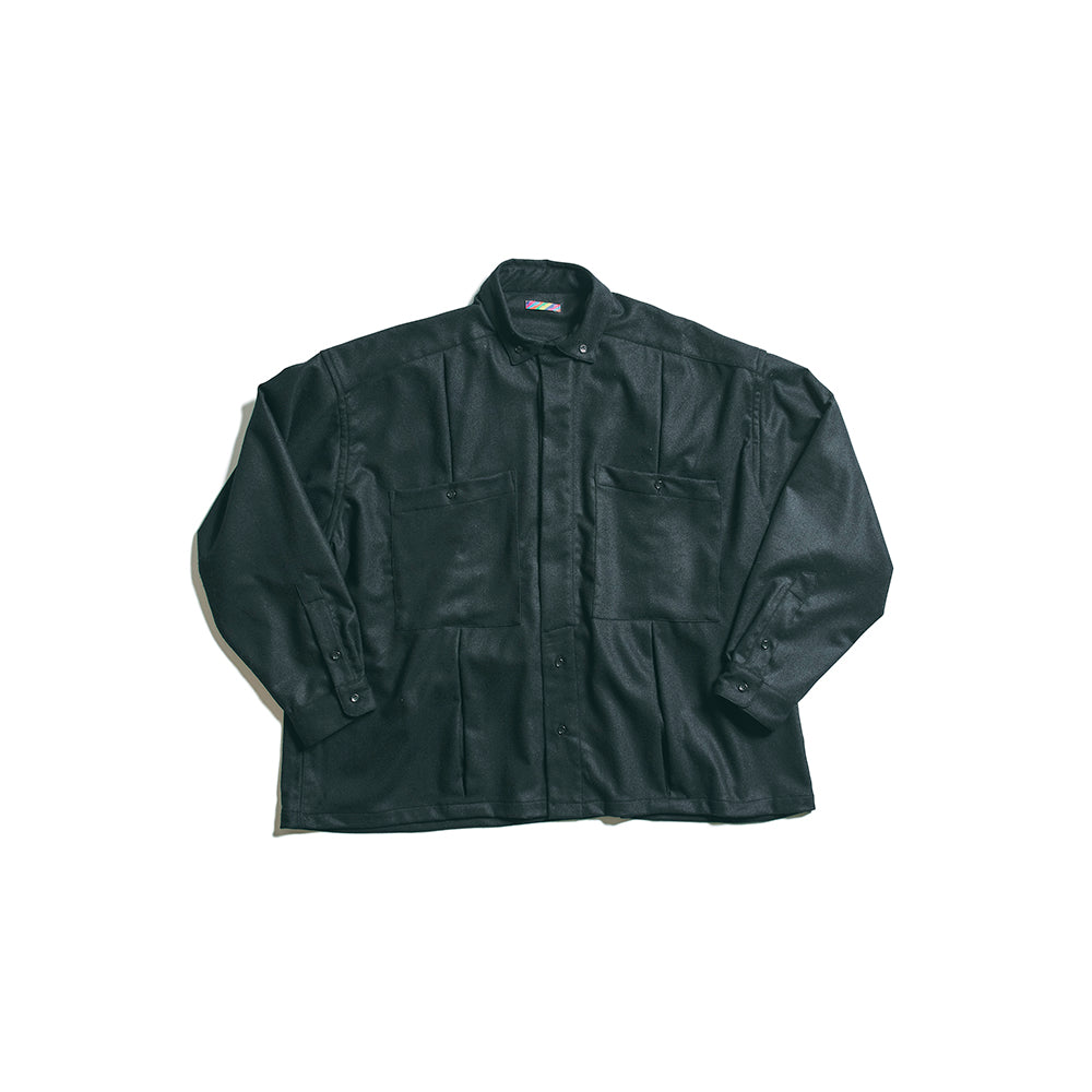 WOOL BOX PLEATED SHIRT 2