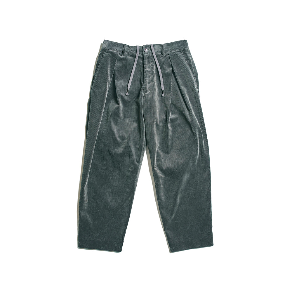 CORDUROY DEFORMATION TUCK PANTS 1