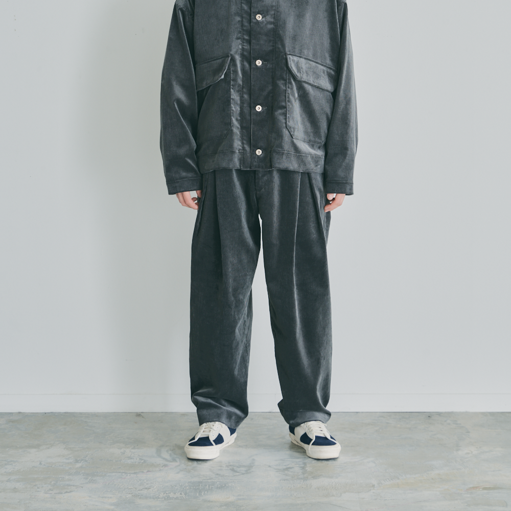 CORDUROY DEFORMATION TUCK PANTS 6