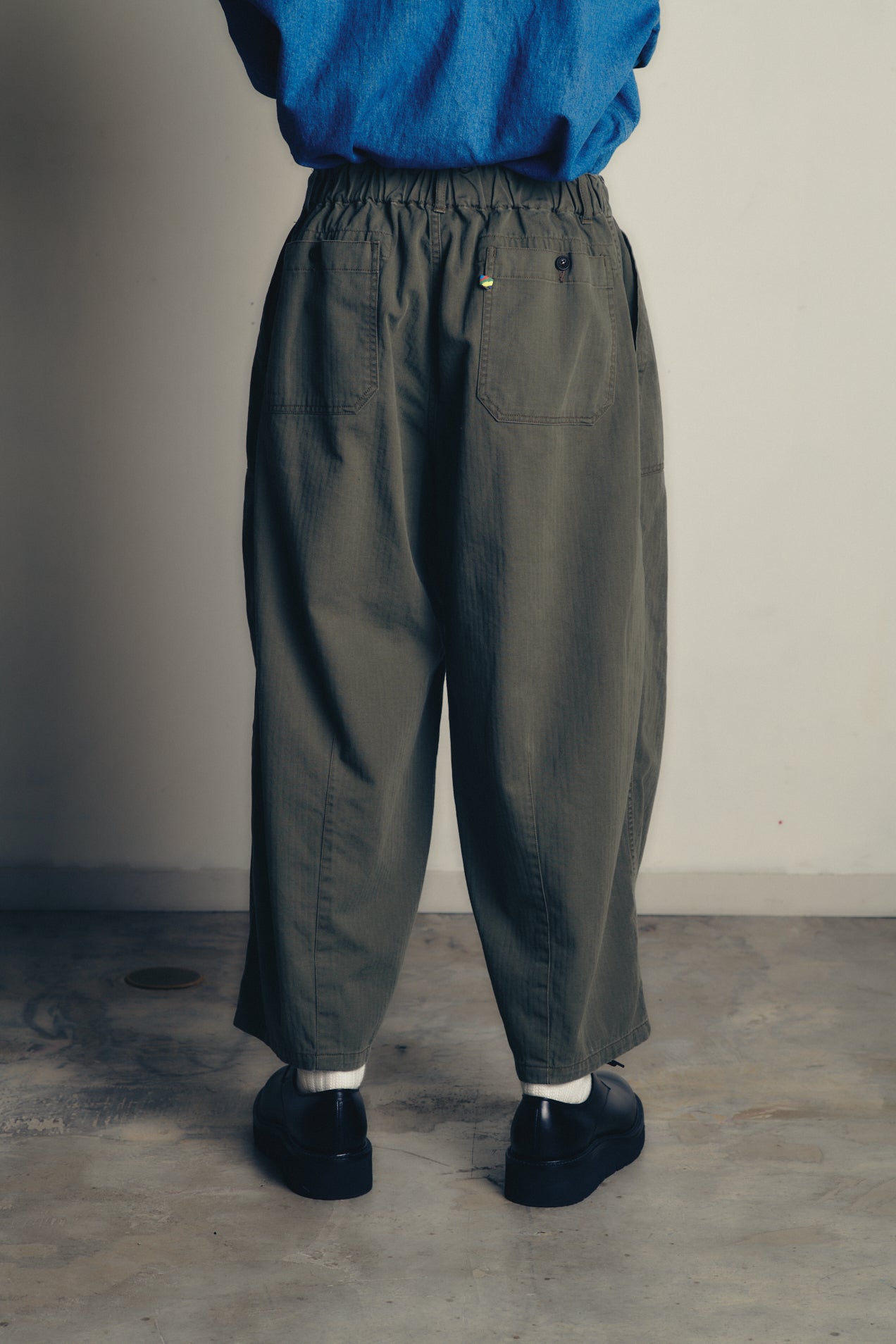 HERRINGBONE BALLOON BAKER PANTS 7