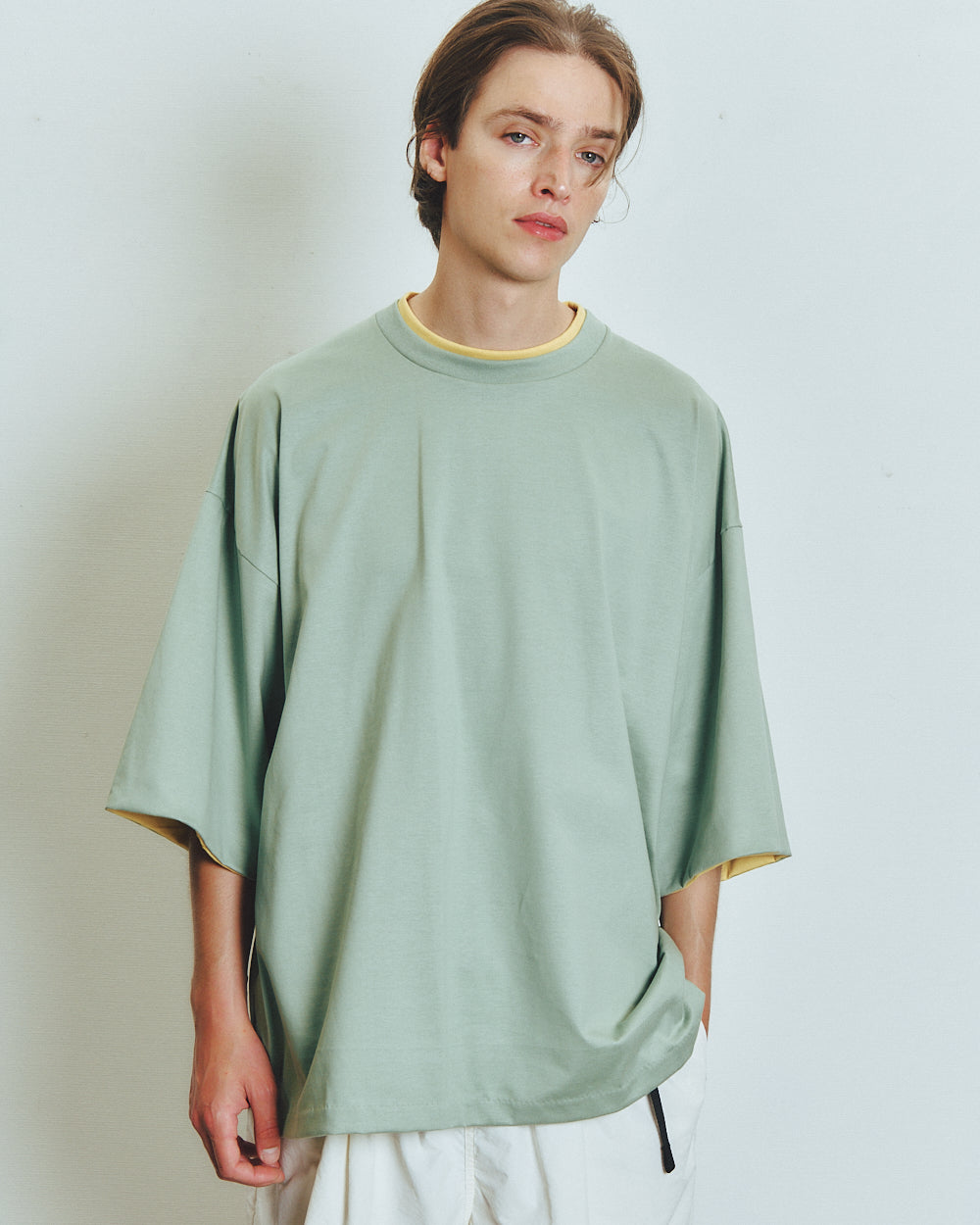 W NECK LAYERED T-SHIRT 7