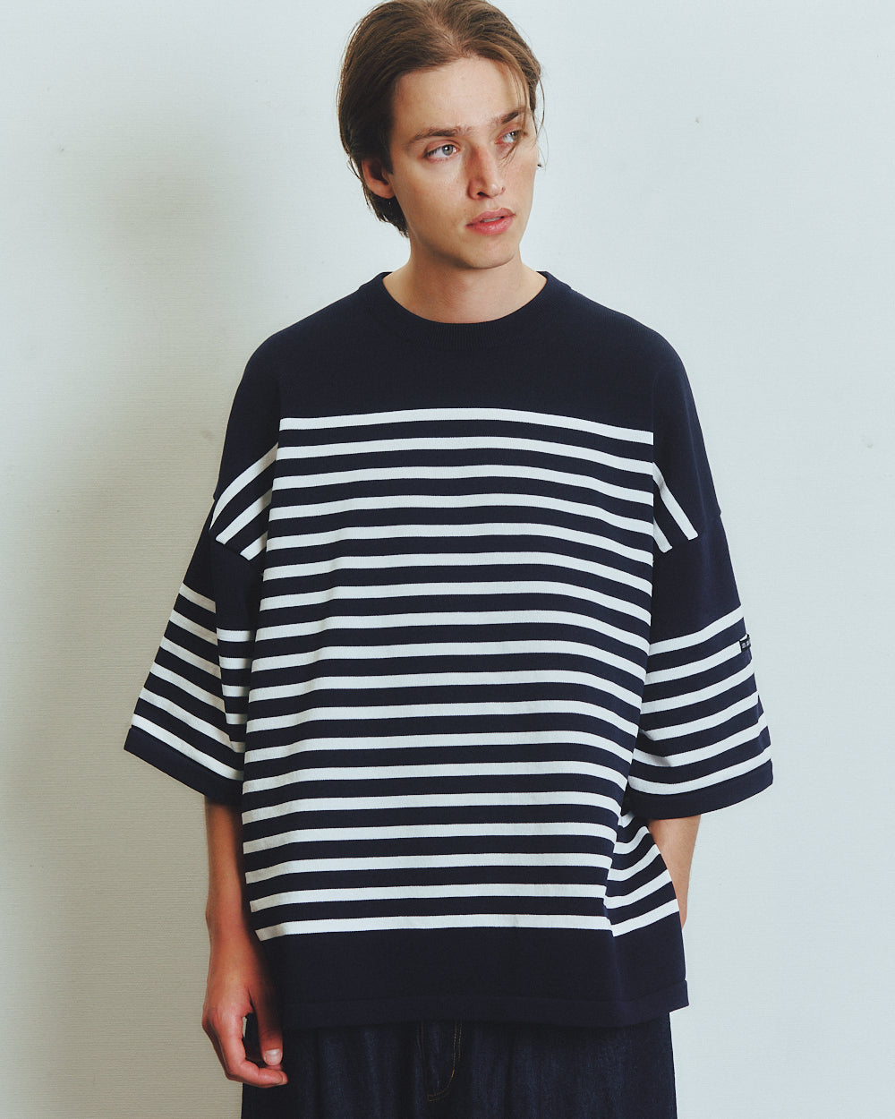 KNIT VENTILATION BORDER T-SHRTS 7