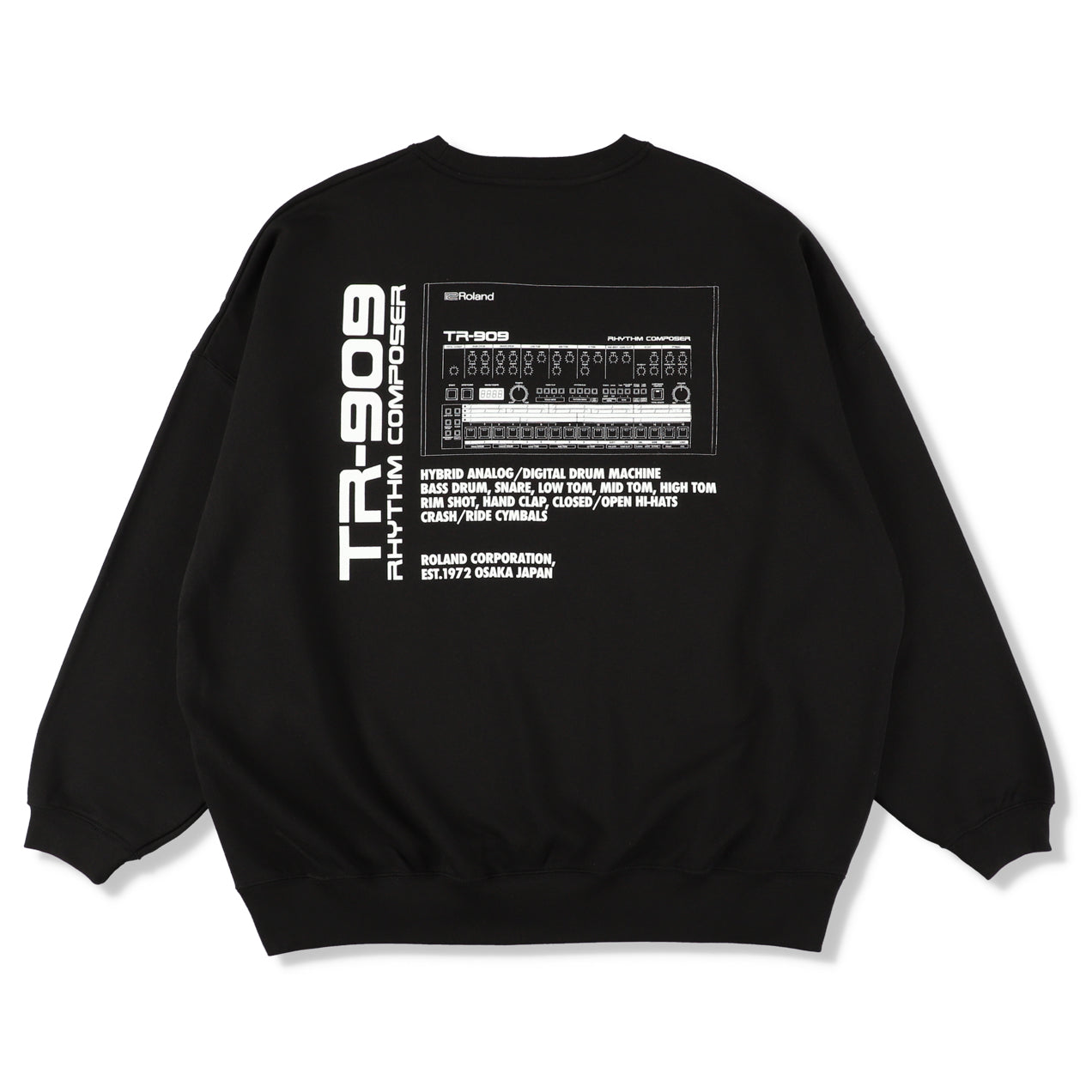 TR-909 CREW NECK SWEATSHIRT(ISNESS MUSIC×ROLAND) | is-ness online