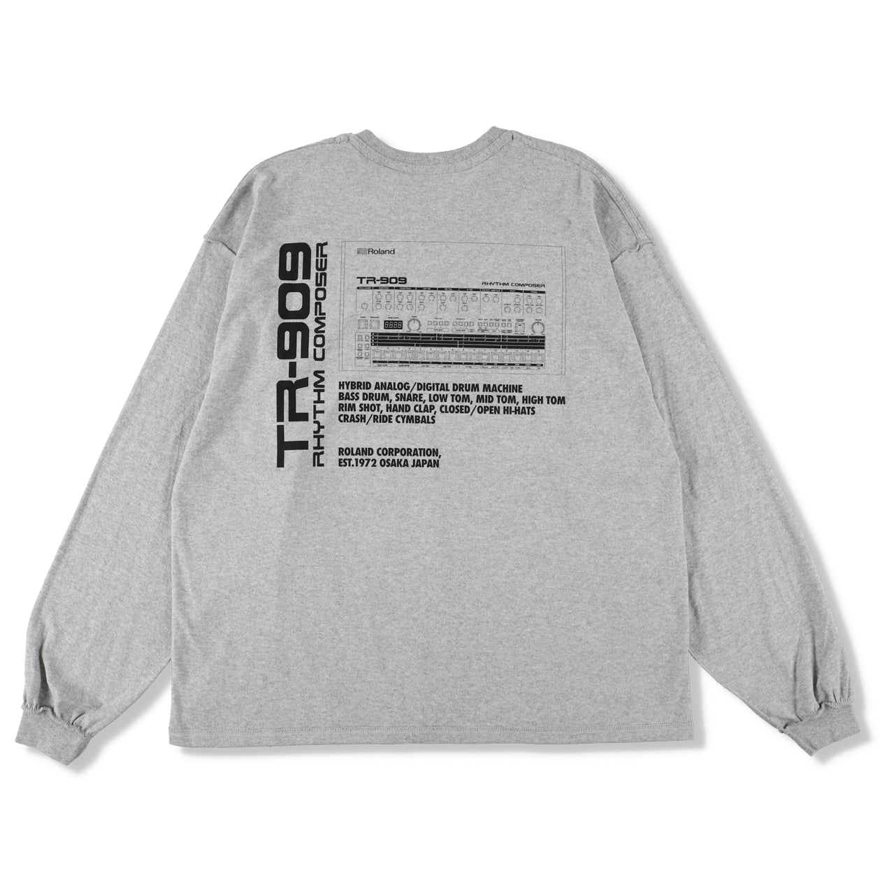 TR-909 LONG SLEEVE T-SHIRTS(ISNESS MUSIC×ROLAND) | is-ness online