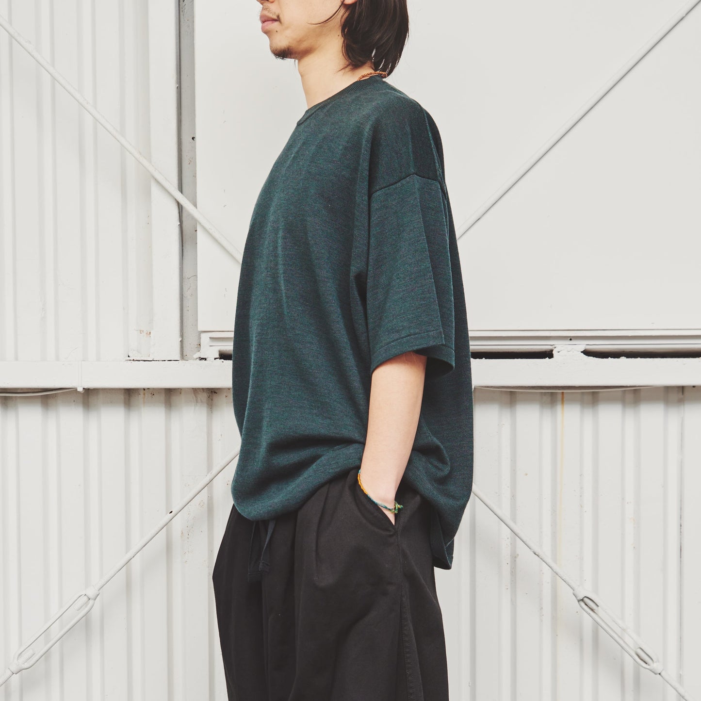 MERINO WOOL SHORT SLEEVE T-SHIRT is-ness online shop 6
