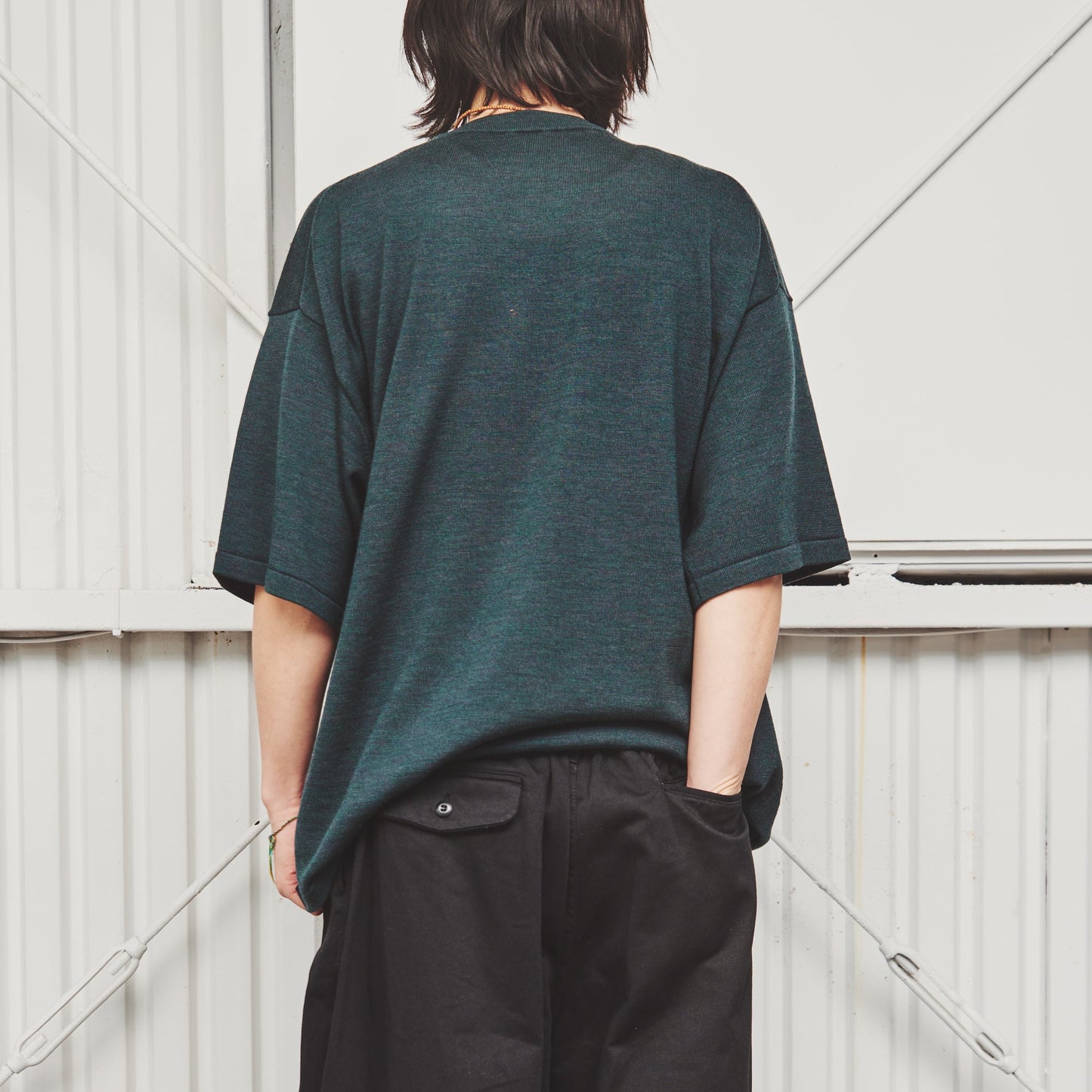 MERINO WOOL SHORT SLEEVE T-SHIRT is-ness online shop 7