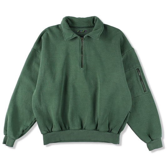PIGMENT DYED ZIP SWEATSHIRT 1