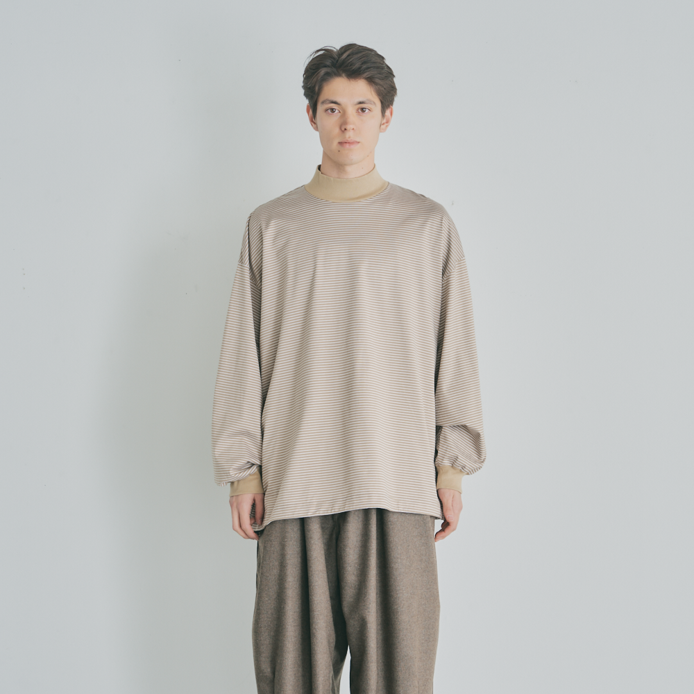 BALLOON MOCK LONG SLEEVE T SHIRT 17