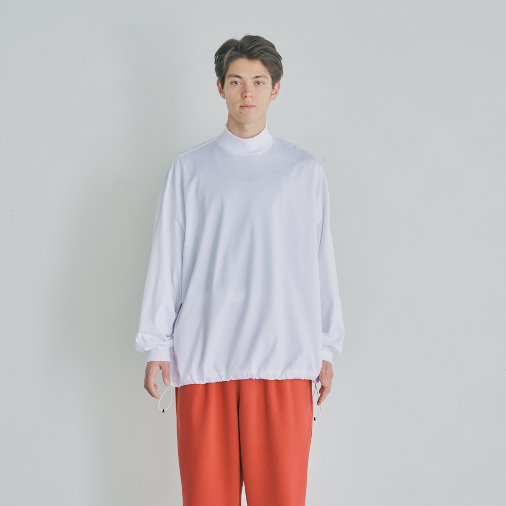 BALLOON MOCK LONG SLEEVE T SHIRT