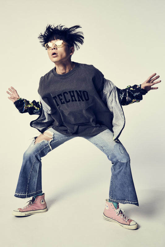 TECHNO FLOCKY PRINT T-SHIRT