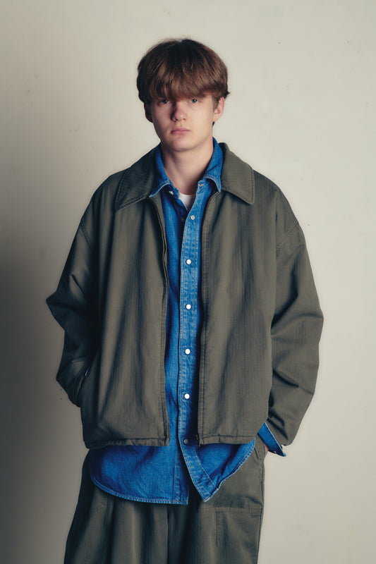 HERRINGBONE ZIP JACKET 5