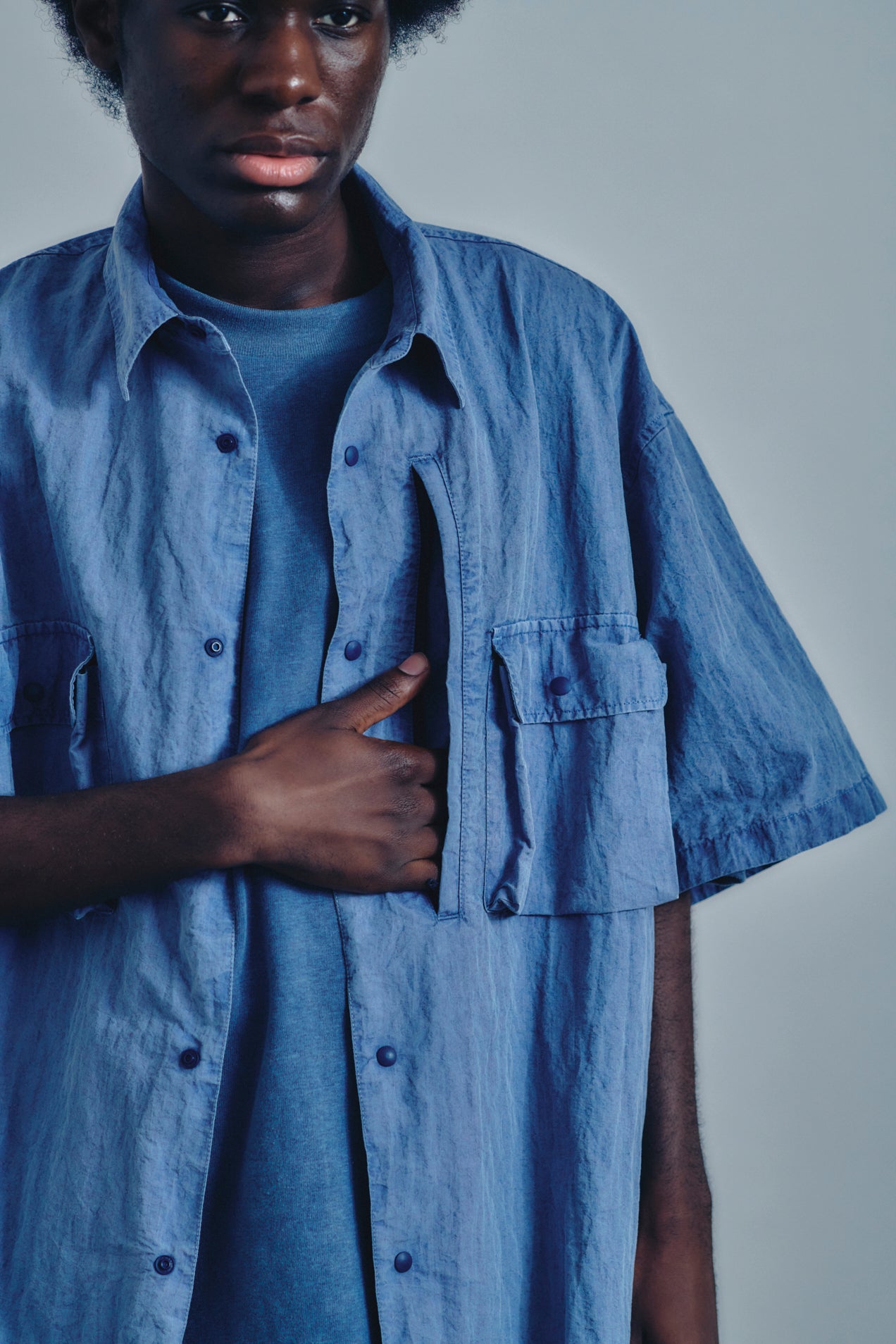 Pigment-Dyed Short-Sleeve Shirt 7