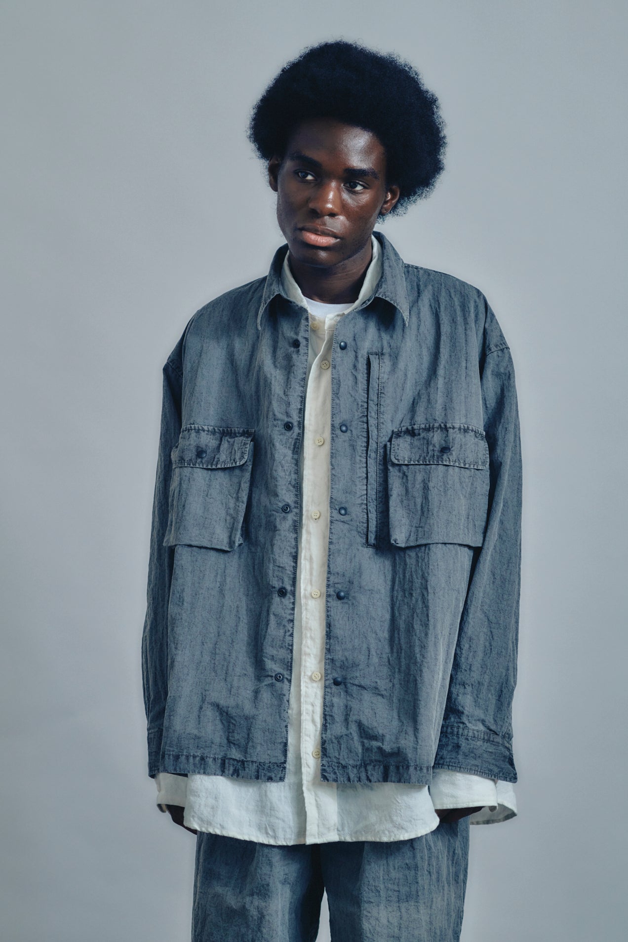 Pigment-Dyed long-Sleeve Shirt