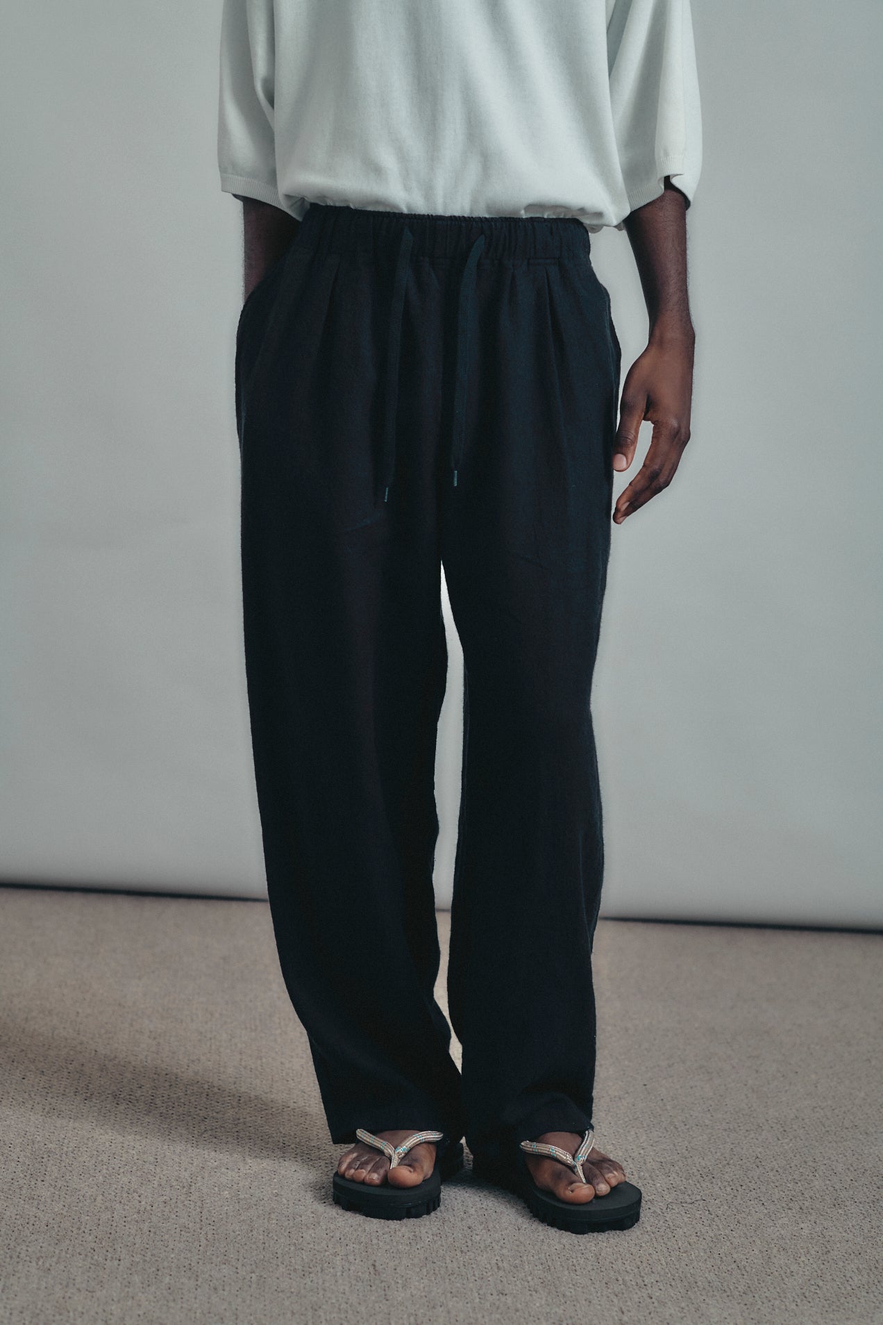 パンツ is-ness TRACK PANTS Linen Track Pants | is-ness online shop | イズネス オンライン ショップ