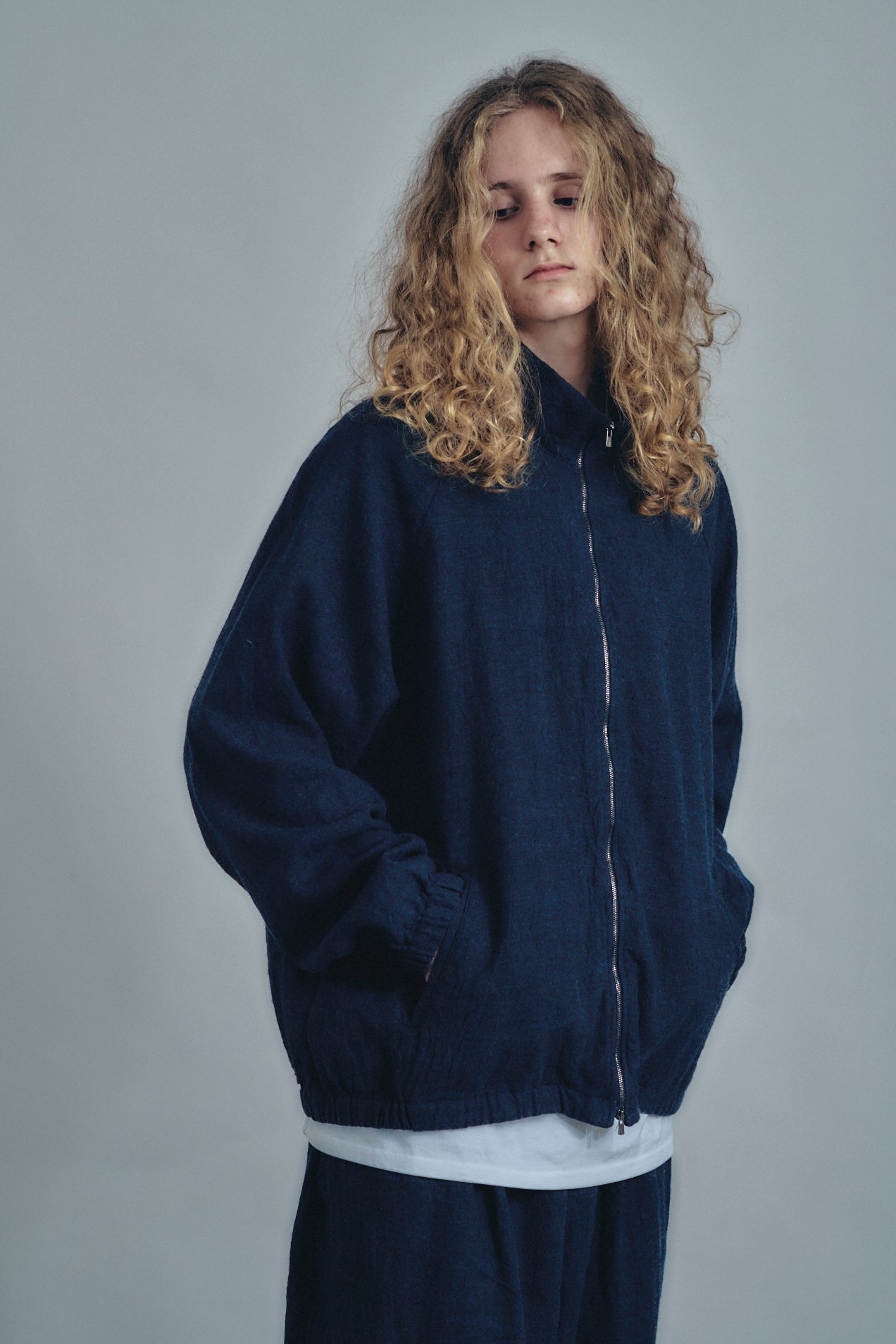 Linen Track Jacket | is-ness online shop | イズネス オンライン