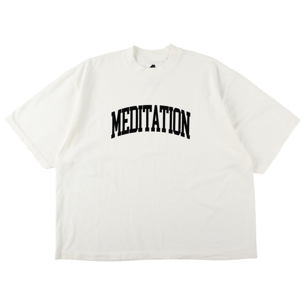 MEDITATION FLOCKY PRINT T-SHIRT 1