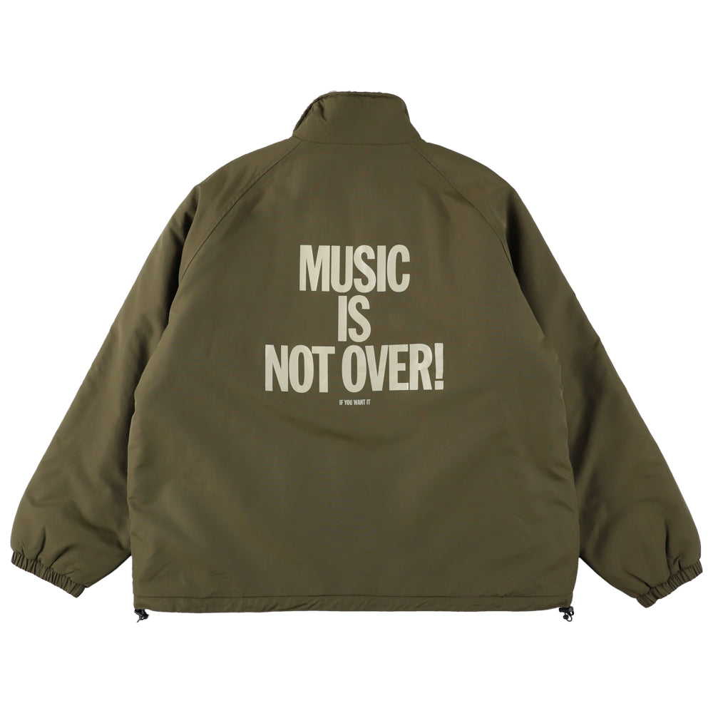 MUSIC IS NOT OVER! REVERSIBLE FLEECE JACKET | is-ness online shop 
