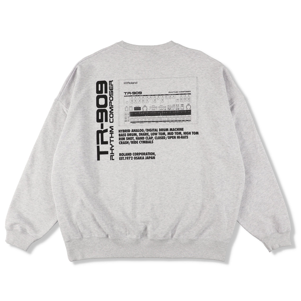 TR-909 CREW NECK SWEATSHIRT(ISNESS MUSIC×ROLAND) | is-ness online