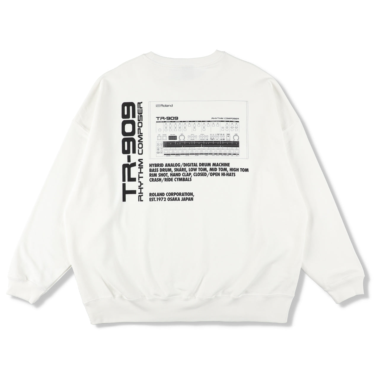 TR-909 CREW NECK SWEATSHIRT(ISNESS MUSIC×ROLAND) 3