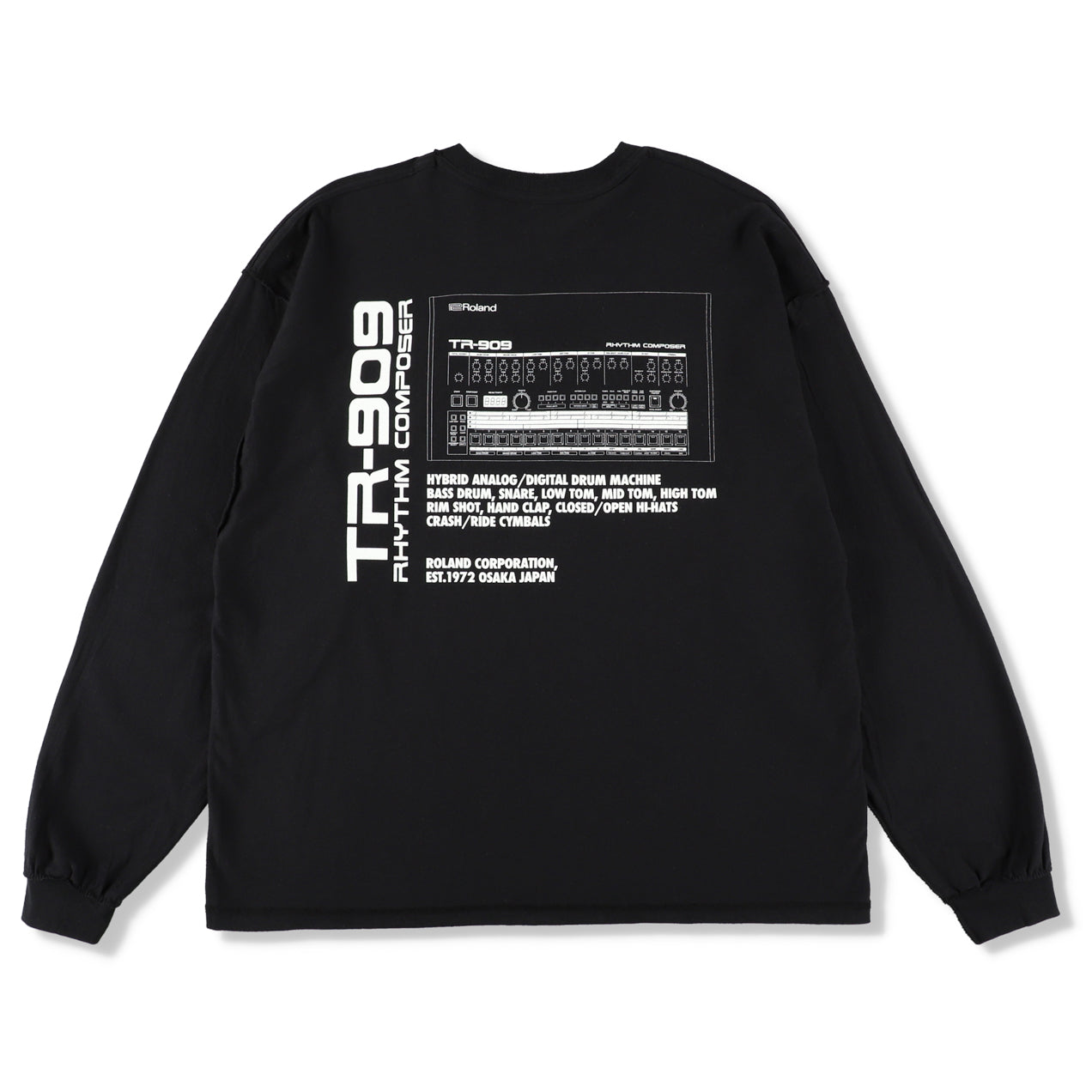 TR-909 LONG SLEEVE T-SHIRTS(ISNESS MUSIC×ROLAND) | is-ness online