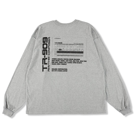 TR-909 LONG SLEEVE T-SHIRTS(ISNESS MUSIC×ROLAND) 1