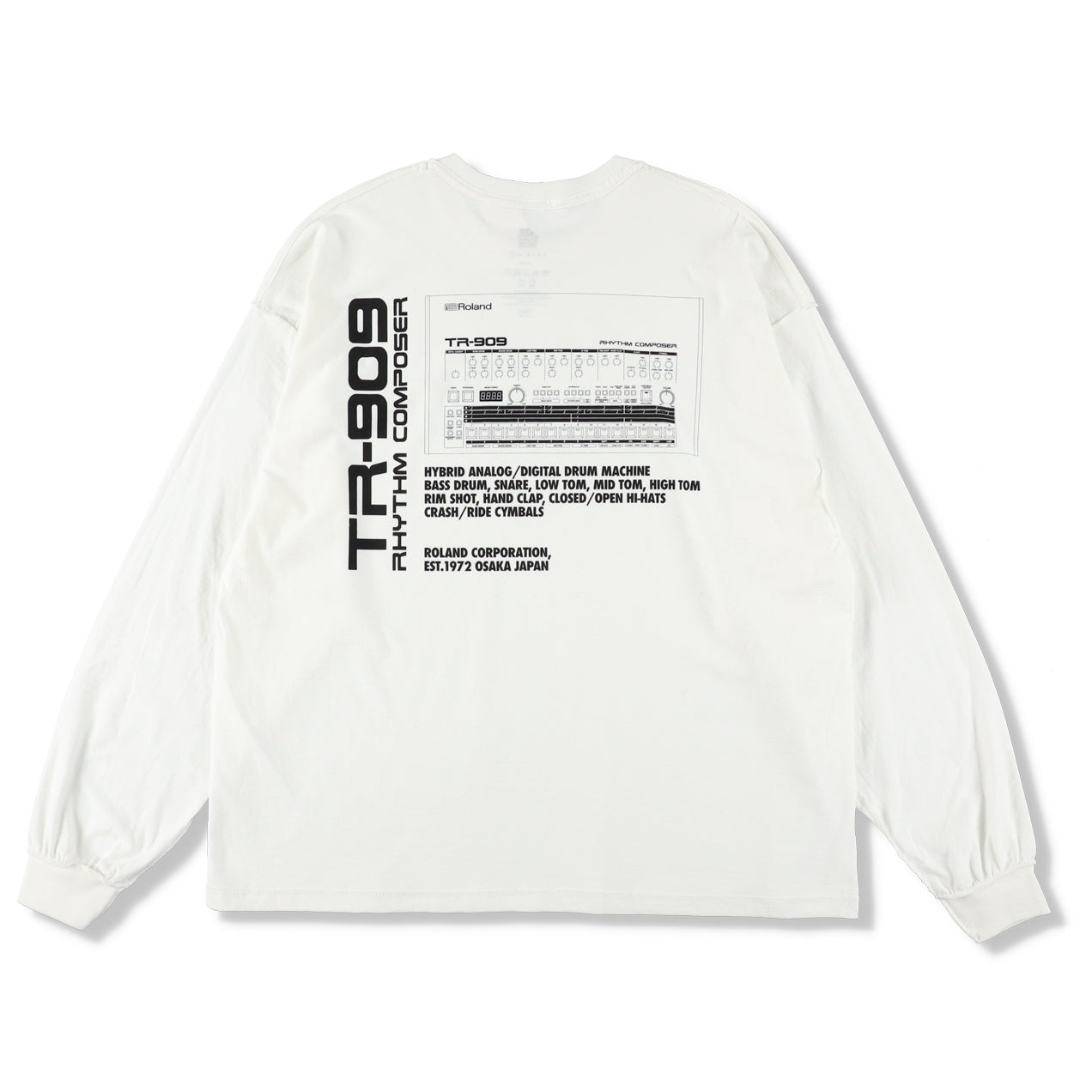 TR-909 LONG SLEEVE T-SHIRTS(ISNESS MUSIC×ROLAND) | is-ness online